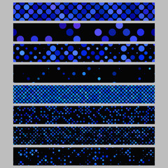 Poster - Color abstract dot pattern rectangular web banner background template design set