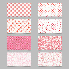 Poster - Geometrical card background set - vector template designs with dot pattern