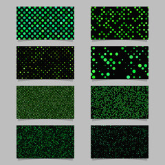Poster - Abstract circle pattern mosaic card background template set - vector graphic design