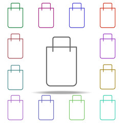 Poster - package icon. Elements of commerce in multi color style icons. Simple icon for websites, web design, mobile app, info graphics