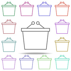 Poster - basket icon. Elements of commerce in multi color style icons. Simple icon for websites, web design, mobile app, info graphics