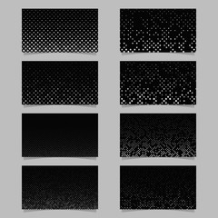 Poster - Geometrical card background set - vector template designs with dot pattern