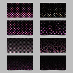 Poster - Pink abstract circle pattern card background template set - vector graphic design