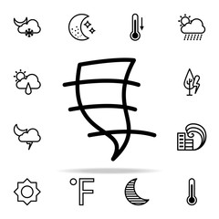 Poster - tornado sign icon. weather icons universal set for web and mobile