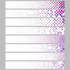 Poster - Banner background design set - abstract vector rectangular dot pattern template