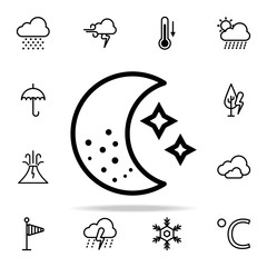 Poster - moon star nignt sign icon. weather icons universal set for web and mobile