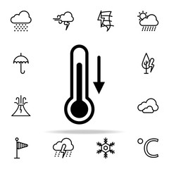Poster - low temperature sign icon. weather icons universal set for web and mobile