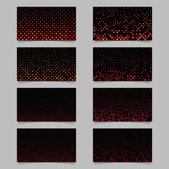 Poster - Abstract circle pattern mosaic card background template set - vector graphic design