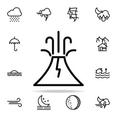 Poster - eruption sign icon. weather icons universal set for web and mobile