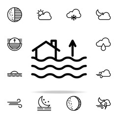 Poster - flood sign icon. weather icons universal set for web and mobile