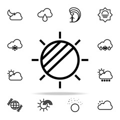 Poster - eclipse solar sign icon. weather icons universal set for web and mobile