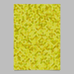 Poster - Yellow geometric diagonal square mosaic pattern poster template