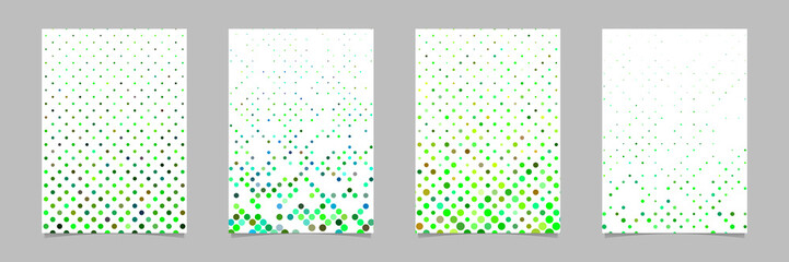 Poster - Dot pattern poster design set - vector page background collection with circles