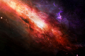 Poster - Artistic Abstract Glowing Bright Galaxy in a Space Background