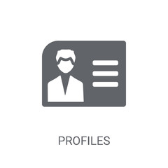 Profiles icon. Trendy Profiles logo concept on white background from Human Resources collection