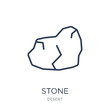 Stone icon. Trendy flat vector Stone icon on white background from Desert collection