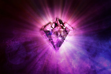 Leinwandbilder - Abstract Artistic Diamond about to Explode Into Outer Space
