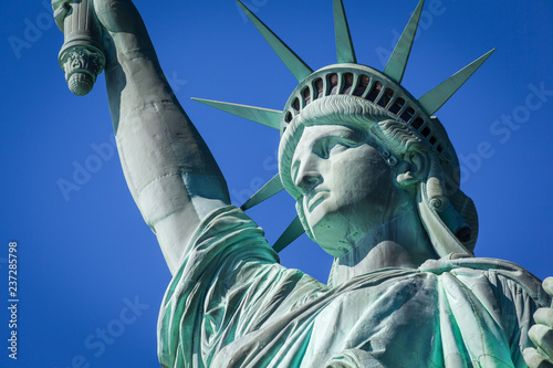 Fotografia Closeup of the Statue of Liberty, New York City, USA