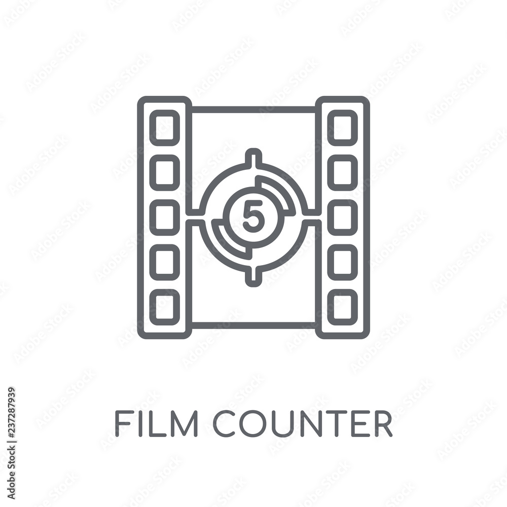 Film counter linear icon. Modern outline Film counter logo concept on ...