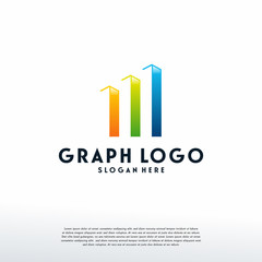 Wall Mural - modern graph logo designs template, stats logo icon, logo symbol icon