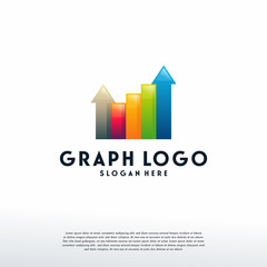 Wall Mural - modern graph logo designs template, stats logo icon, logo symbol icon