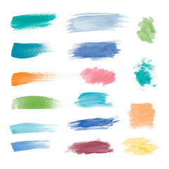 Wall Mural - Colorful brushstroke design vector set