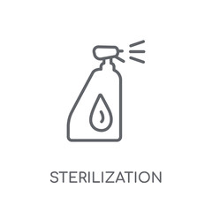 sterilization linear icon. Modern outline sterilization logo concept on white background from cleaning collection