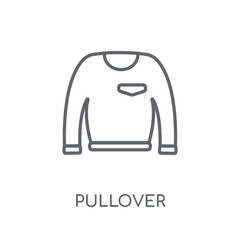 Pullover linear icon. Modern outline Pullover logo concept on white background from Clothes collection