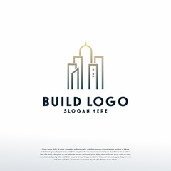 Wall Mural - building logo designs vector, real estate logo template, logo symbol icon