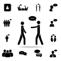 Poster - communication of people icon. Detailed set of conversation icons. Premium graphic design. One of the collection icons for websites, web design, mobile app