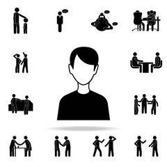 Poster - avatar of a man icon. Detailed set of conversation icons. Premium graphic design. One of the collection icons for websites, web design, mobile app