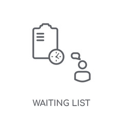 Waiting list linear icon. Modern outline Waiting list logo concept on white background from e-commerce and payment collection