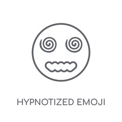 Hypnotized emoji linear icon. Modern outline Hypnotized emoji logo concept on white background from Emoji collection