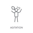 agitation linear icon. Modern outline agitation logo concept on white background from General collection