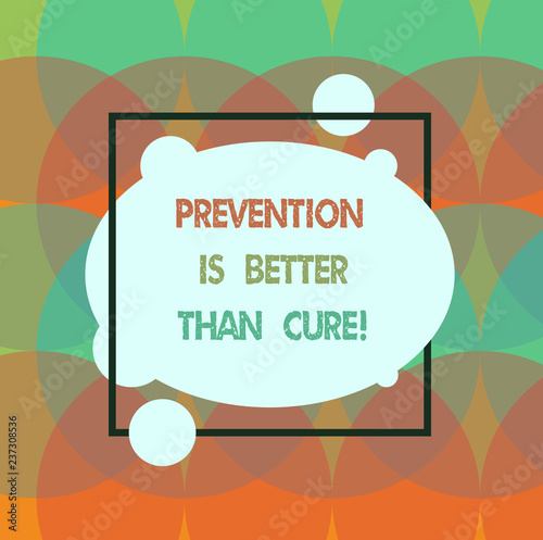 Fotografie, Obraz Conceptual hand writing showing Prevention Is Better Than Cure