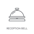 Reception bell linear icon. Modern outline Reception bell logo concept on white background from Hotel and Restaurant collection