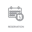 Reservation linear icon. Modern outline Reservation logo concept on white background from Hotel and Restaurant collection