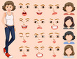 © GraphicsRF - Young woman with different facial expression