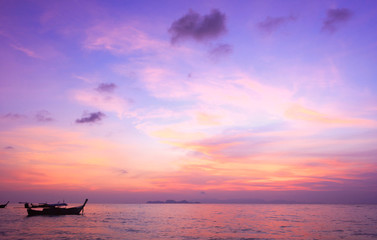 Wall Mural - world environment day concept: sky sunset background