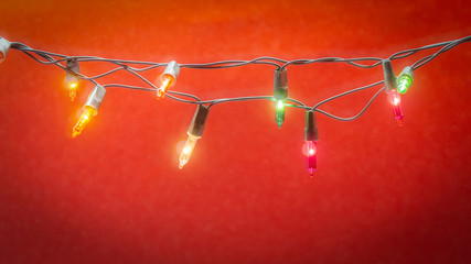 Canvas Print - christmas lights background