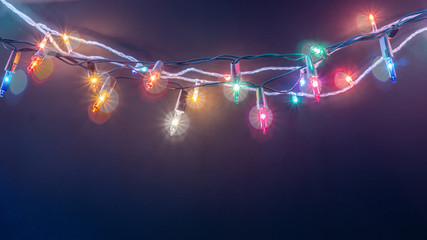 Canvas Print - christmas lights background
