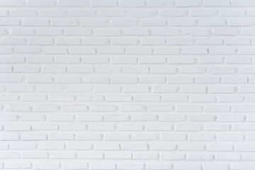 Sticker - Pattern of white brick wall for background and textured, Seamless white brick wall background