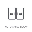 automated door linear icon. Modern outline automated door logo concept on white background from Smarthome collection
