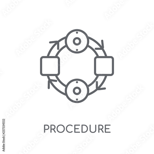 Procedure linear icon. Modern outline Procedure logo concept on white ...