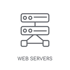 Wall Mural - Web servers linear icon. Modern outline Web servers logo concept on white background from Technology collection