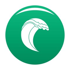 Poster - Wave icon. Simple illustration of wave vector icon for any design green