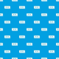 Poster - Plastic button pattern vector seamless blue repeat for any use