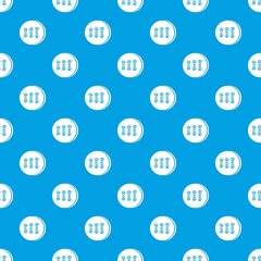 Poster - Retro button pattern vector seamless blue repeat for any use