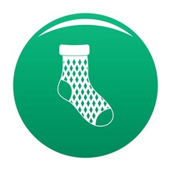 Wall Mural - Child sock icon. Simple illustration of child sock vector icon for any design green