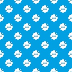 Poster - Round button pattern vector seamless blue repeat for any use